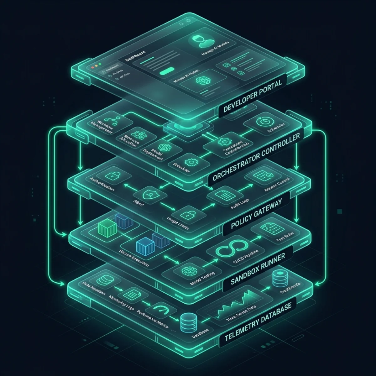 Five-Layer System Architecture Diagram