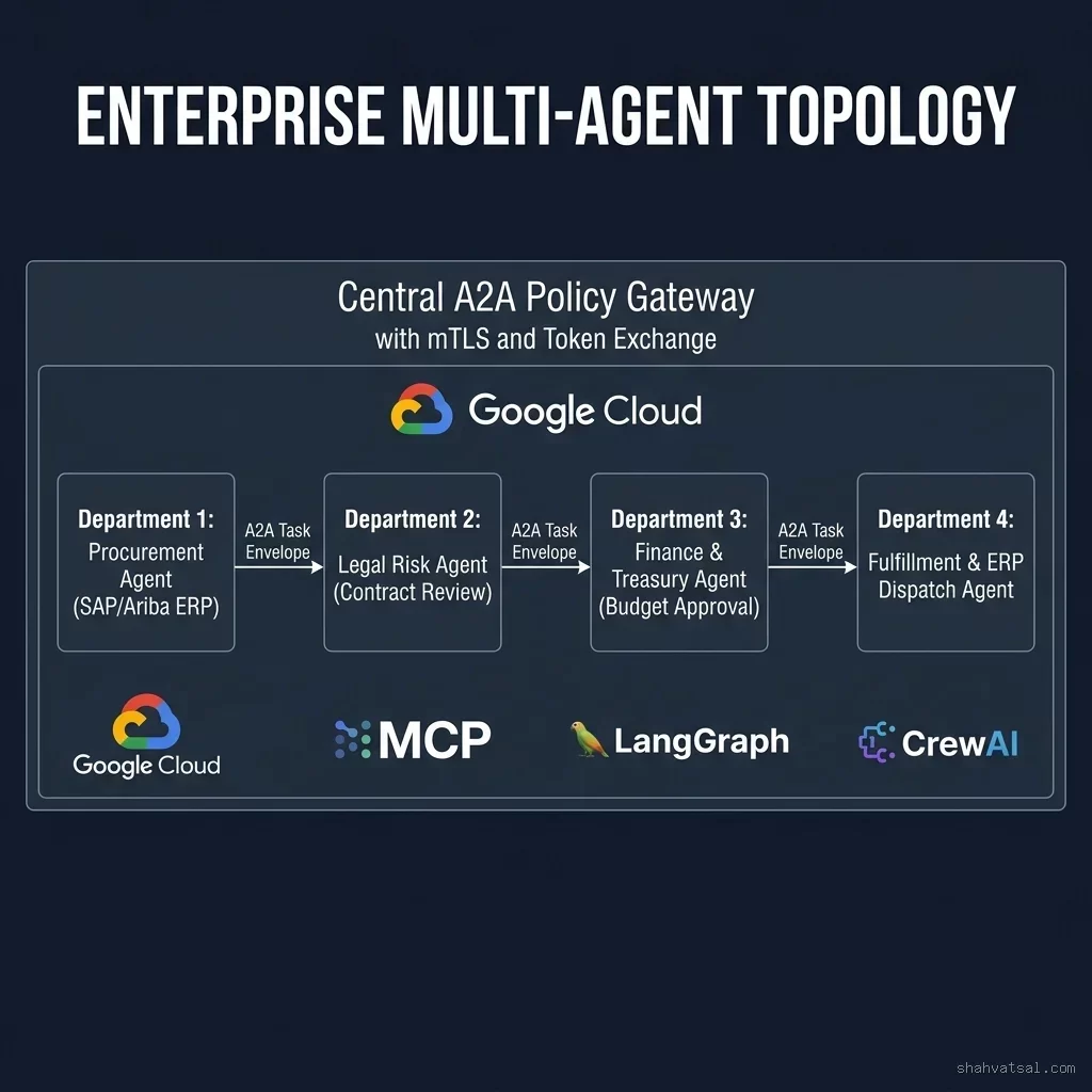 Enterprise Multi-Agent Topology Across Firewalls