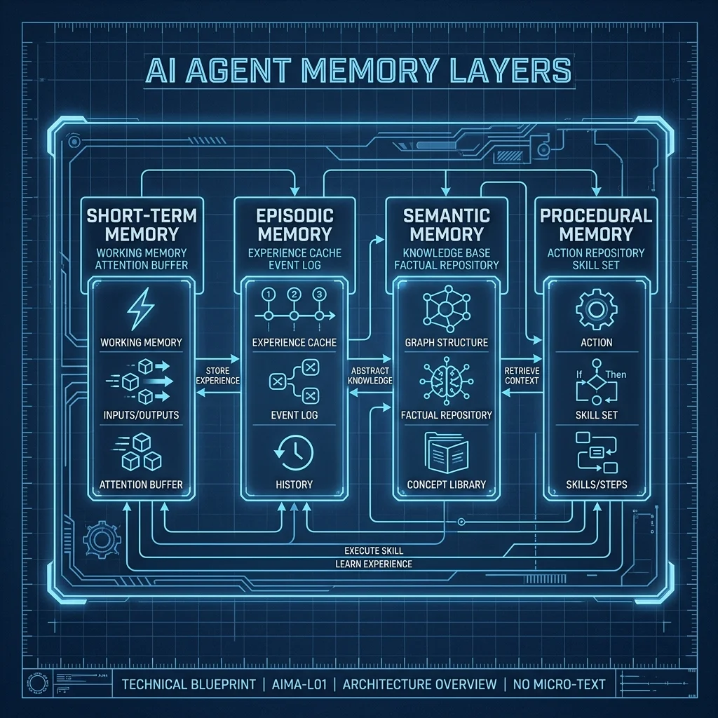 Institutional memory architecture 2026 — vector store, relational policy, and procedural control plane