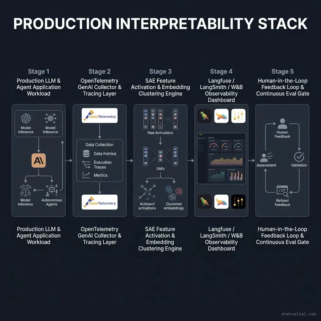 Production Interpretability Stack Diagram