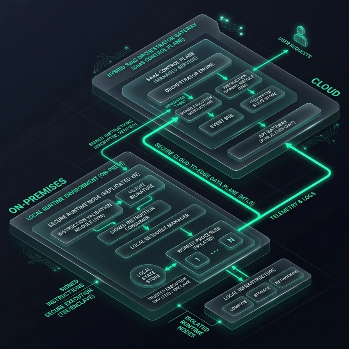 Hybrid Agent Harness Architecture Diagram