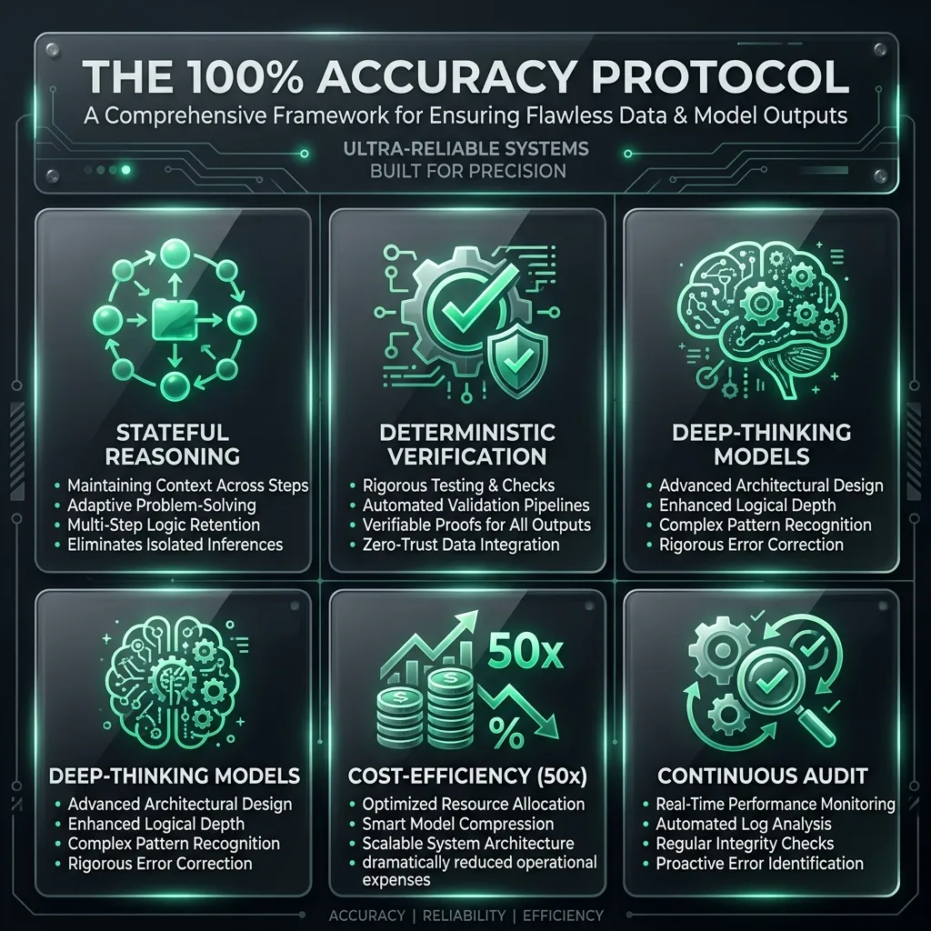 Infographic — The 100% Accuracy Verification Protocol — Top 5 Takeaways for Autonomous Auditing