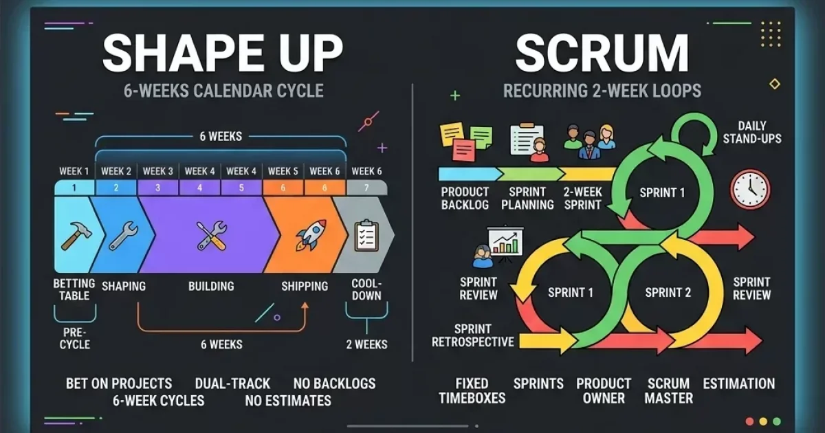 Shape Up vs Scrum in 2026: A Practitioner's Verdict on 6-Week Cycles