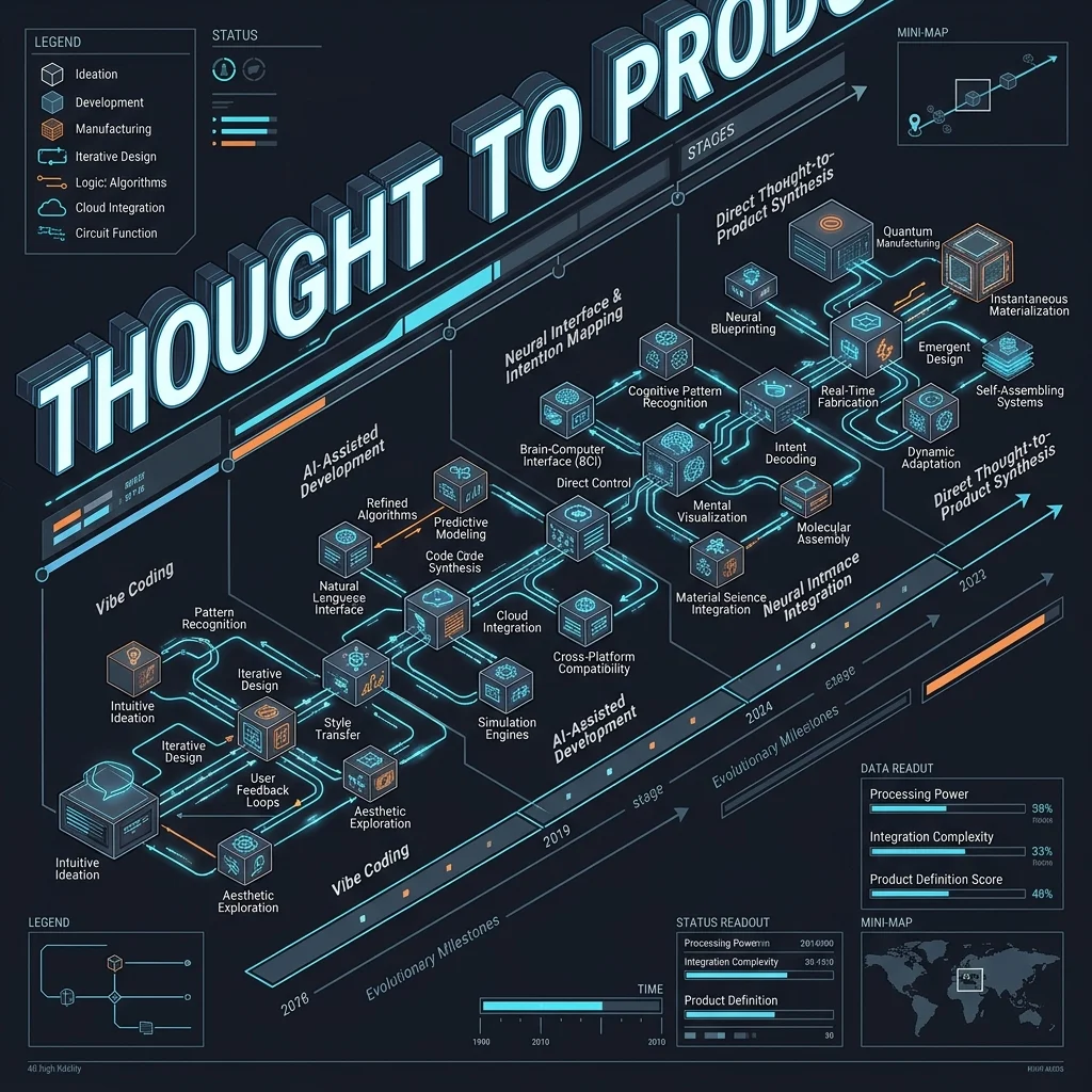 Roadmap from Vibe Coding to Thought-to-Product