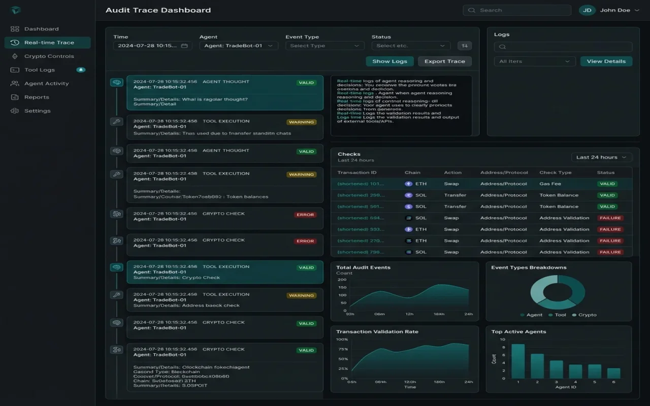 Real-time Agentic Audit Trace UI