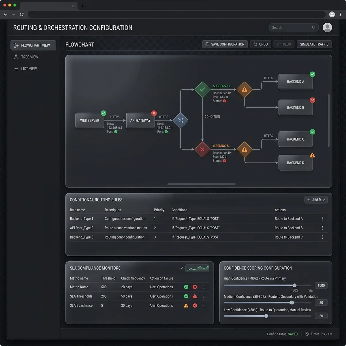 Routing Rules Configuration Screenshot