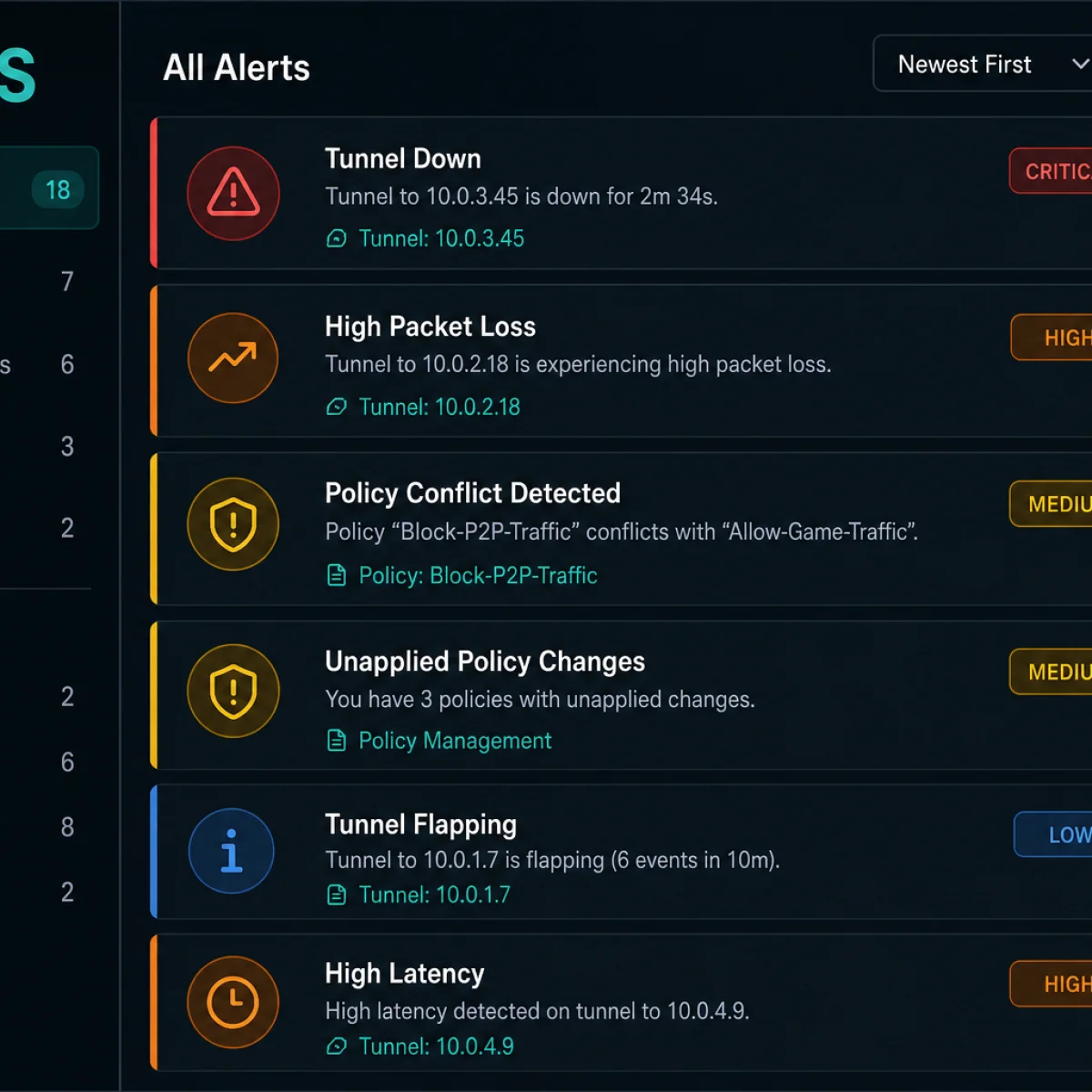 Alert notification center