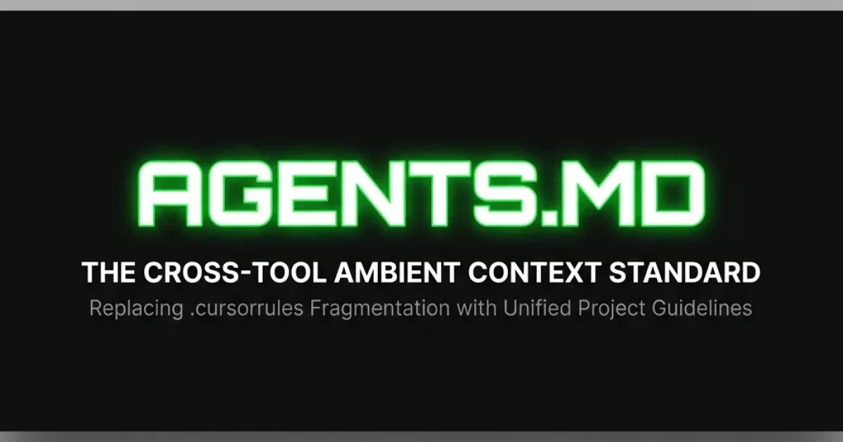 AGENTS.md Wins: Cross-Tool Instruction Standard Replaces .cursorrules Fragmentation