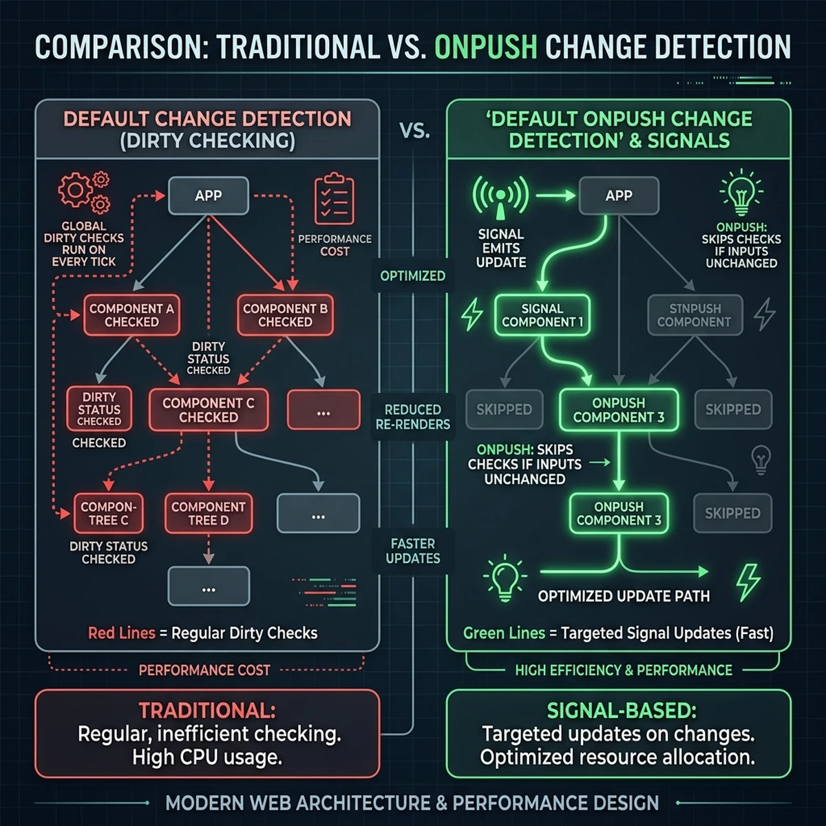 Default OnPush Change Detection Comparison