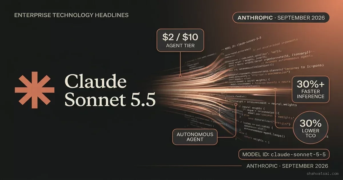 Claude Sonnet 5.5 Lands the $2/$10 Agent Tier: 30%+ Faster and Cheaper for Enterprise Autonomous Loops