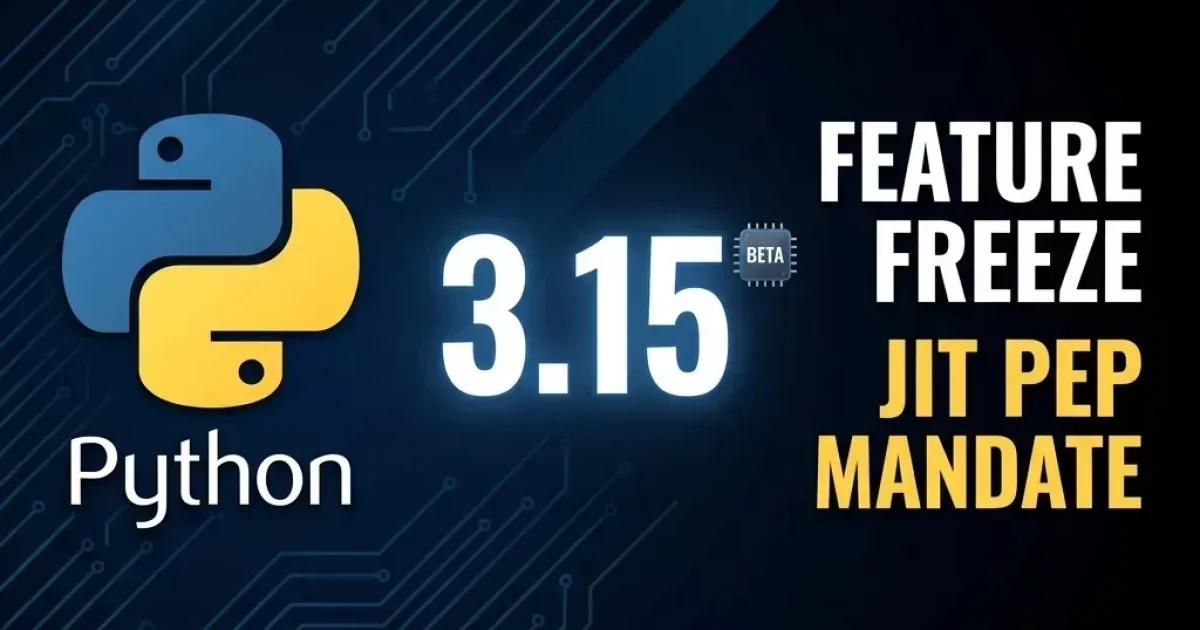 Python 3.15 Enters Feature Freeze as Steering Council Mandates JIT Standards PEP