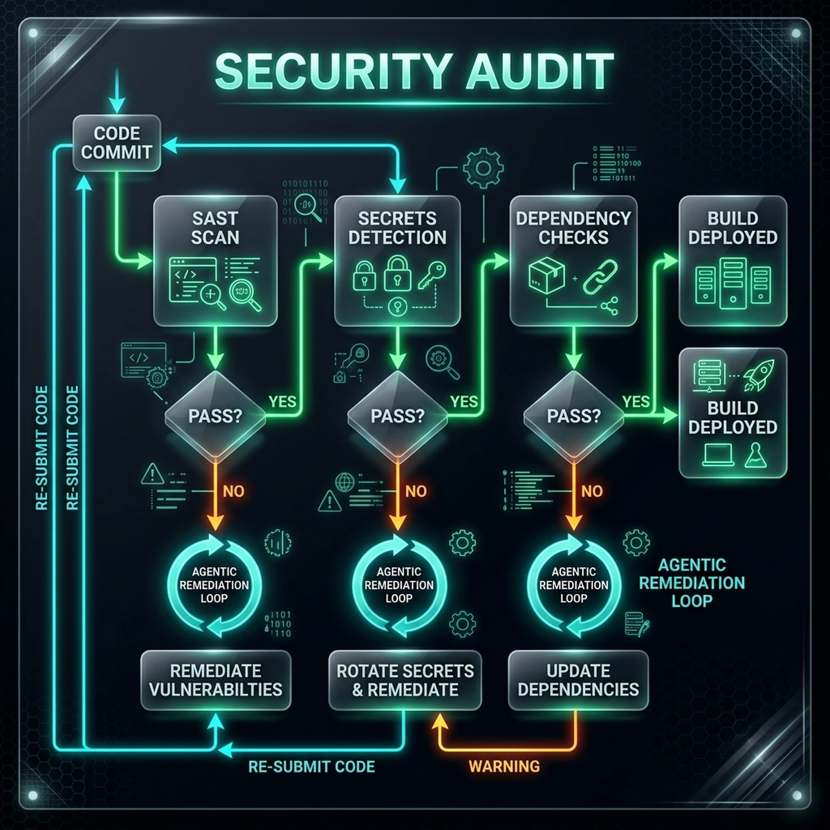Process Flowchart — Automated Security Audit and Vulnerability Remediation