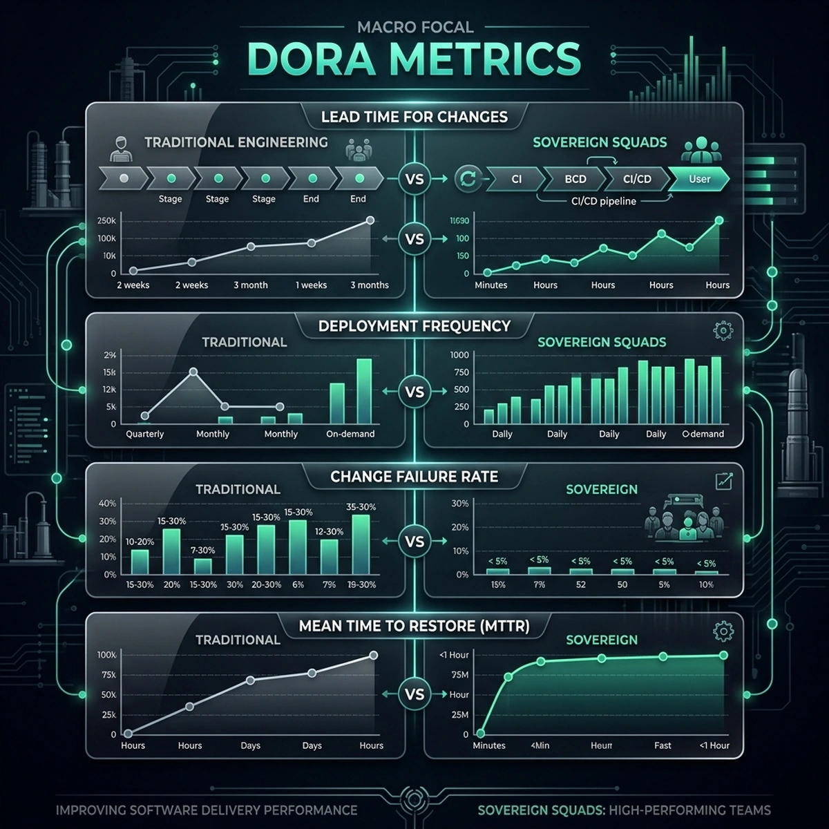 Infographic — DORA Metrics Impact and Agentic SDLC Performance