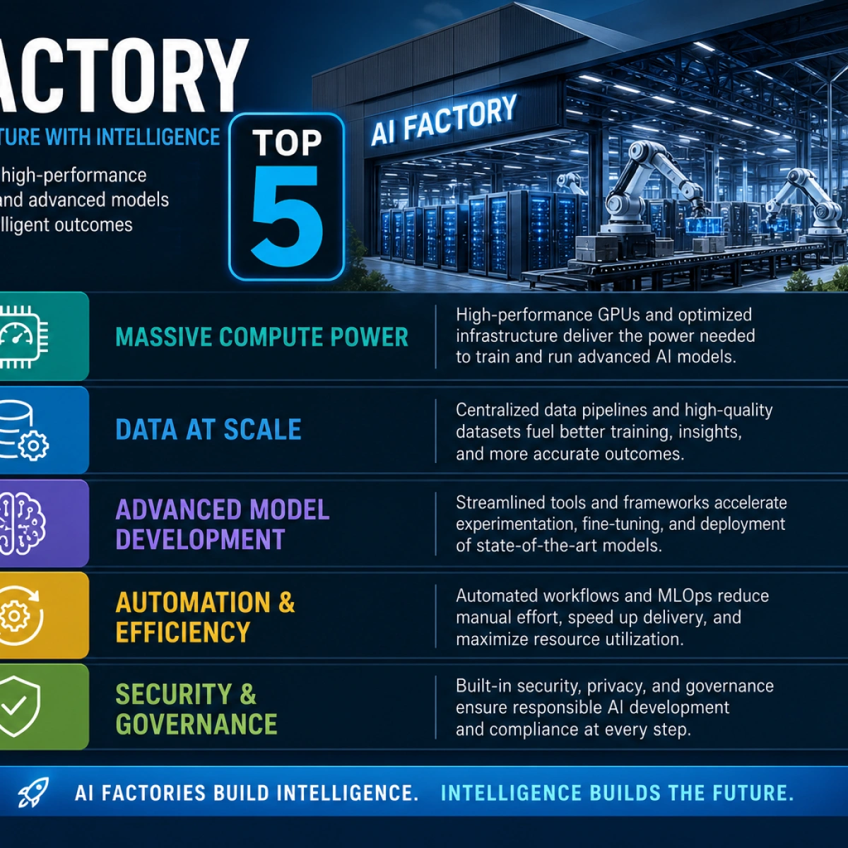 Infographic — Top 5 Insights for AI Factory Design