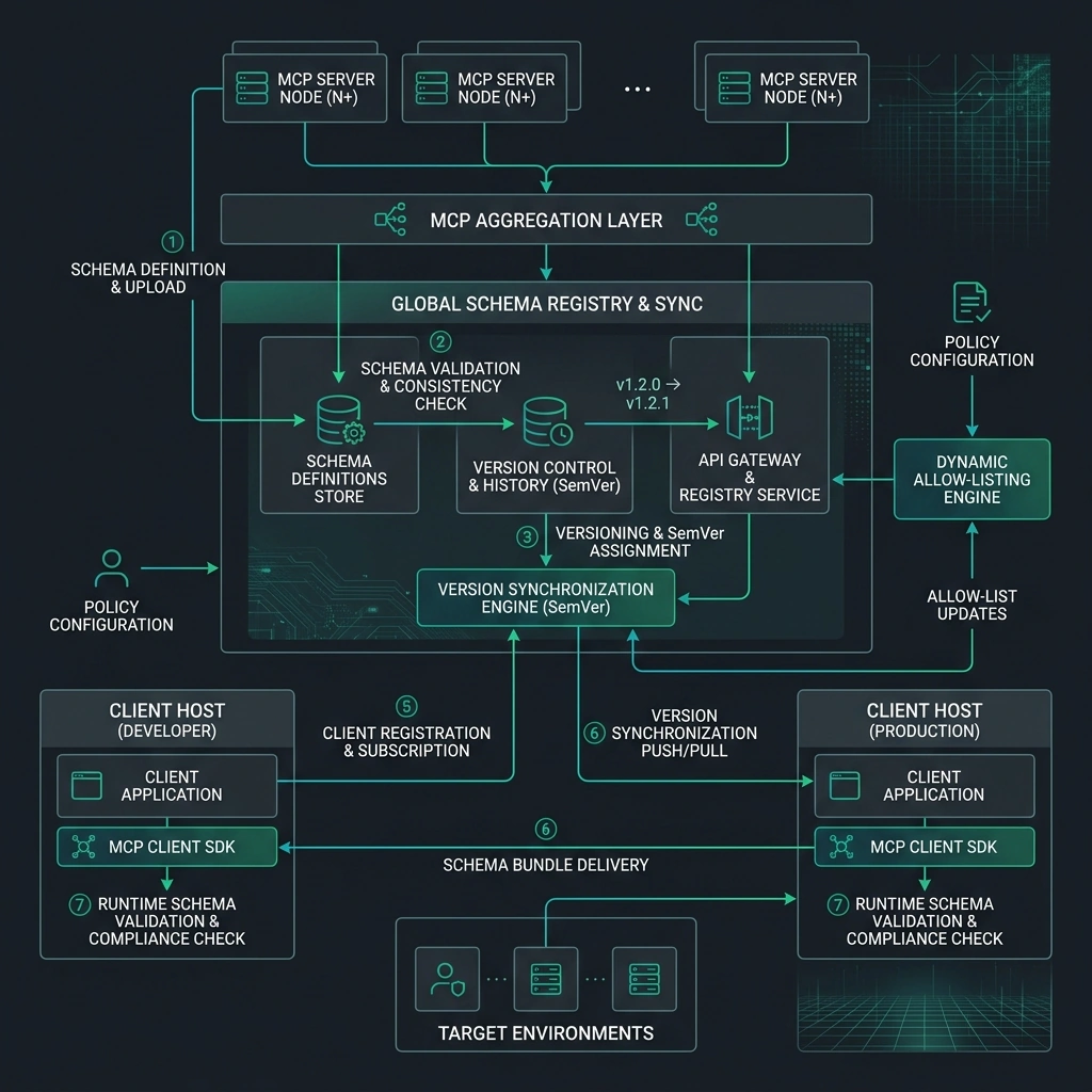 System Architecture Diagram — MCP Schema Validation and Registry Sync
