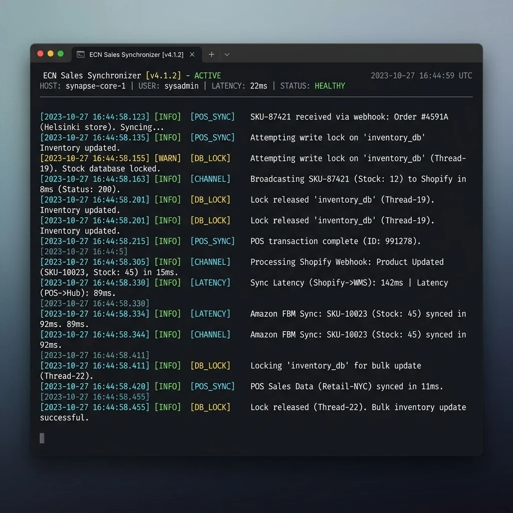 Real-Time Synchronizer Logs Screenshot