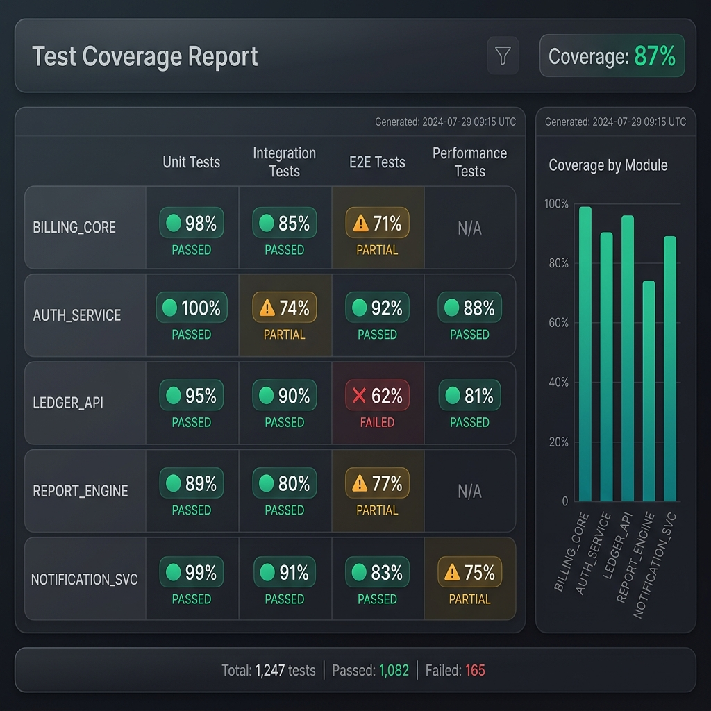 Automated Test Coverage Report