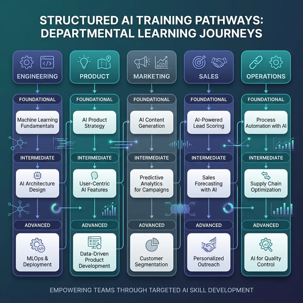 Workforce Upskilling Tracks Infographic