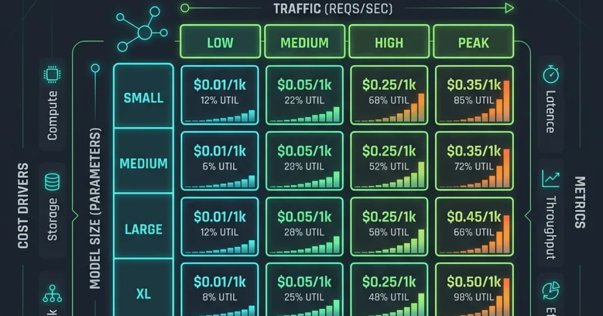 LLM Inference Cost Optimization Framework: GPU/Token Unit Economics Matrix
